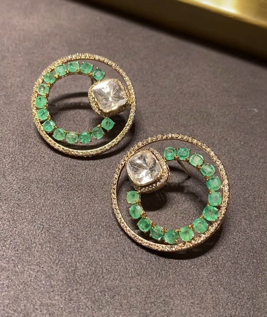 GREEN ORBIT EARRINGS